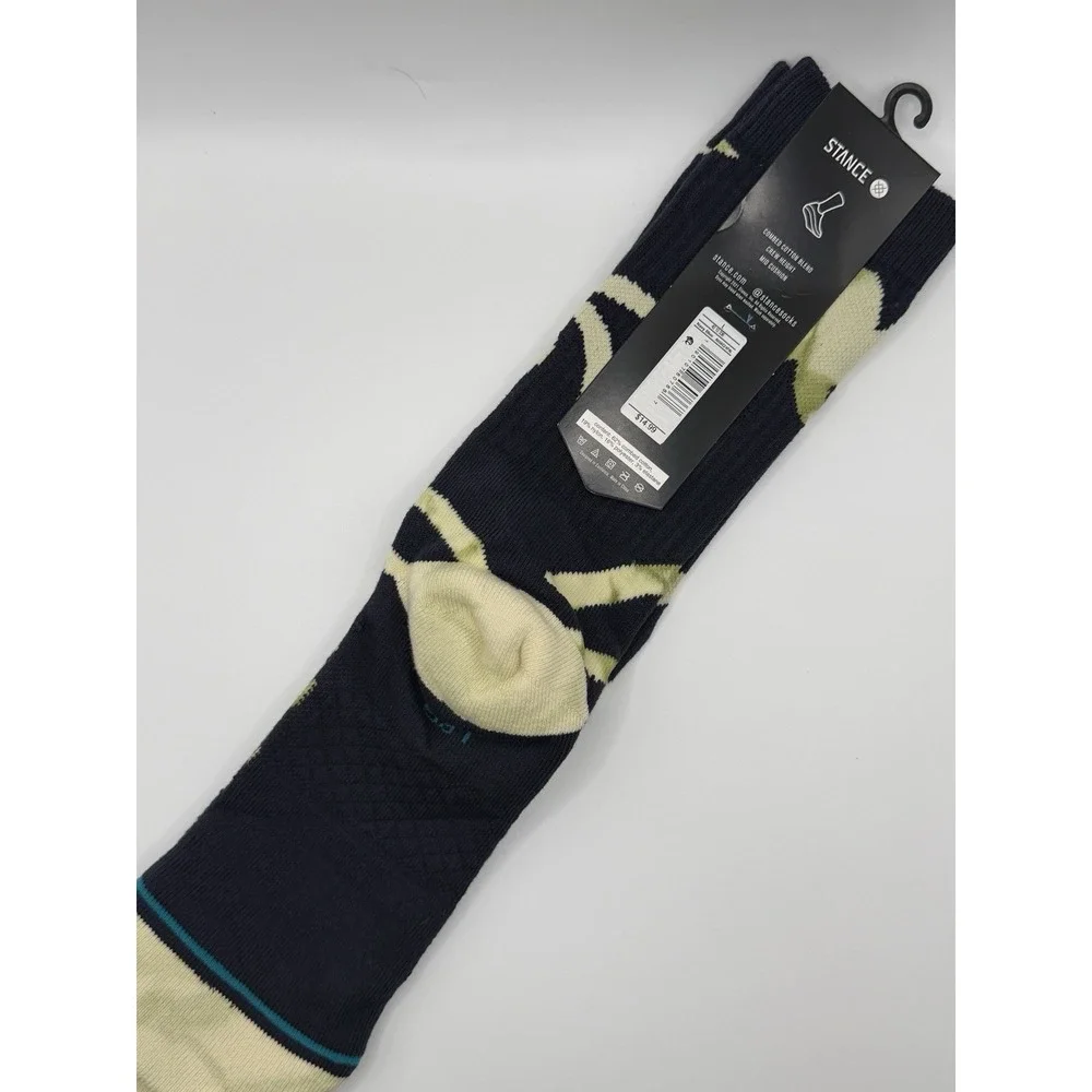 Stance Dwyane Wade Collection Navy Blue Palm Crew Socks A556C24PAL Mens Large